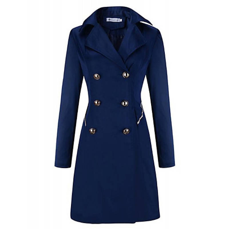 Women's Casual/Daily Sophisticated Coat,Solid Peak...